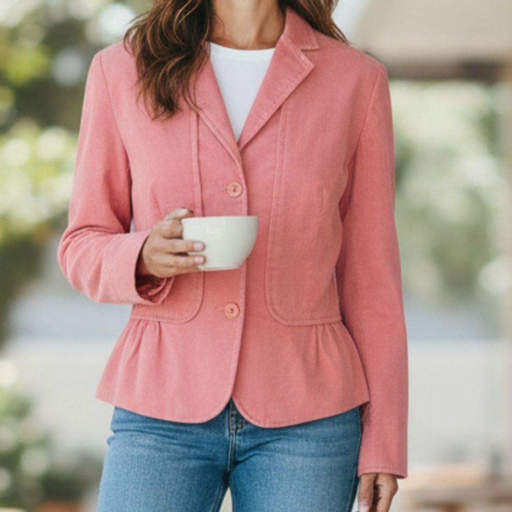 ✔️ Talbots Pink Corduroy Blazer for Women